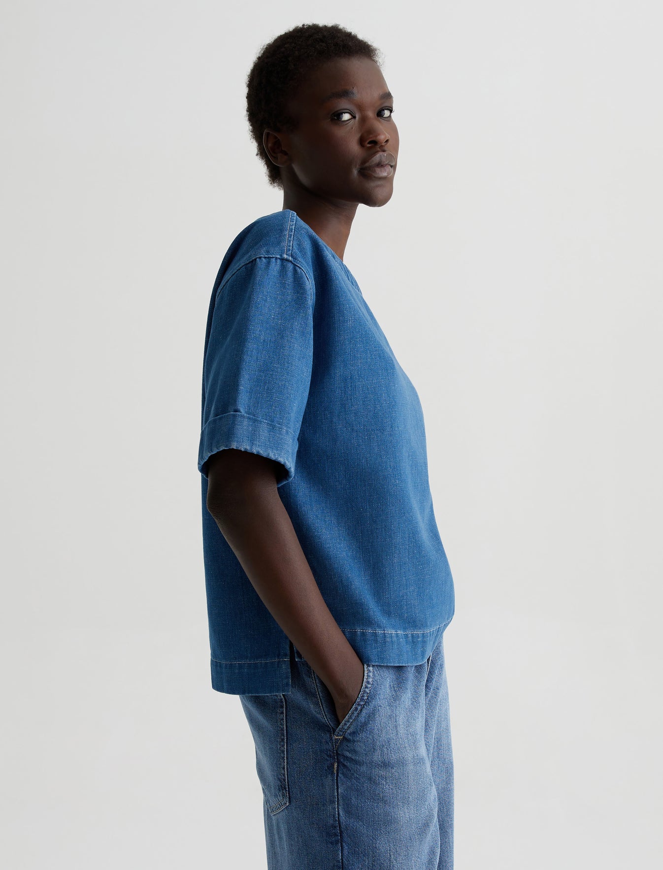 Falyn|Denim Tee